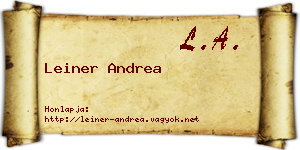 Leiner Andrea névjegykártya