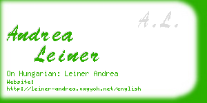 andrea leiner business card